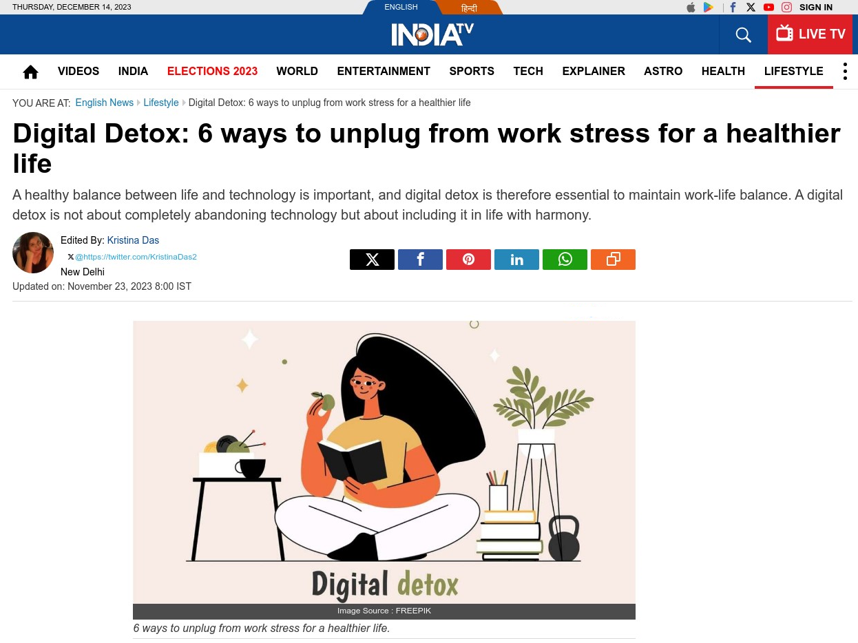 Digital Detox: 6 ways to unplug from work stress for a healthier life